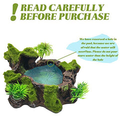 TIHOOD resin material reptile habitat decor highlighting durable, eco-friendly build