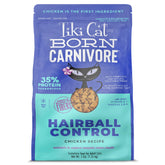 Tiki Cat Born Carnivore chicken-first-ingredient close-up highlights premium protein for lean muscles.