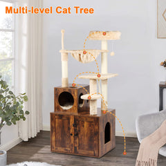 Timberer cat tree hammock pompoms emphasize comfy resting spots and enrichment