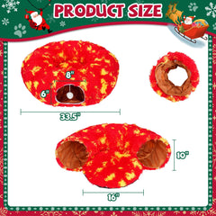 TIMIEEYA cat tunnel soft plush closeup highlights warm texture