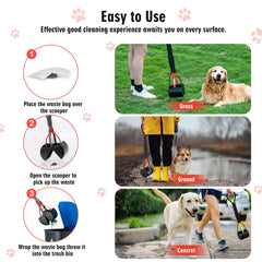 TIMINGILA 33inch pooper scooper 2-pack front view shows dual colors for easy pairing