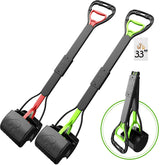 TIMINGILA 33inch pooper scooper extended-handle for hygienic no-touch waste pickup