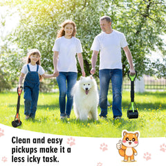 TIMINGILA 33inch pooper scooper soft-grip handle for comfortable use