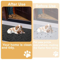 Tindbea dog mat non-slip backing prevents slipping in entryways.