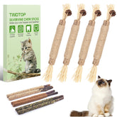 TINDTOP silvervine chew sticks pack image: natural cat chew sticks for dental care and stress relief.