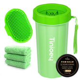 Tinioey limpiapatas para perros grandes en taza, limpieza rápida y cómoda.