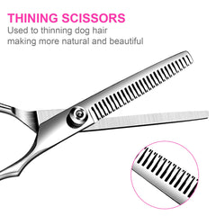 TINMARDA 6in1 dog grooming kit thinning scissors for blending wiry coats