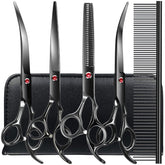 TINMARDA dog grooming scissors kit front view for quick at-home trims