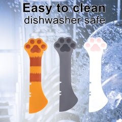 Tinoaly paw-spoon dark-grey: flexible spatula ideal for scraping cans.