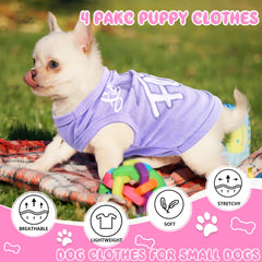Tiny Teacup pink dog shirt back view highlighting breathable fabric for active outings