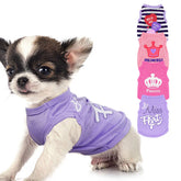 Tiny Teacup pink dog shirt front view promotes cooling comfort for small dogs