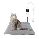 TinyWiz Pet Heating Pad main bed view showing plush velvet cover for cozy warmth