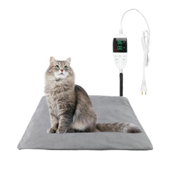 TinyWiz Pet Heating Pad main bed view showing plush velvet cover for cozy warmth