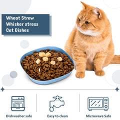 Tioncy green set supports whisker comfort during meals.