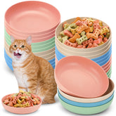 Tioncy fatigue-relief cat bowl blue set — durable multi-cat dining option