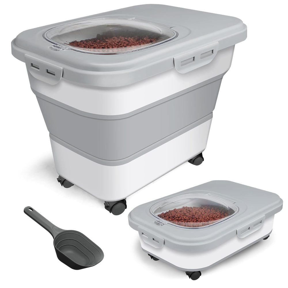 TIOVERY dog food storage container full view showing airtight seal for fresh kibble.