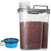 TIOVERY dog food container shows 6 Qt capacity perfect for kibble storage.