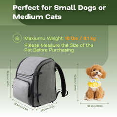 Tirige carrier backpack anxiety-curtain offers privacy to help calm pets during trips.