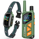 TISOOG dog shock collar remote green showing long-range training up to 3300 feet.