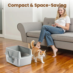 TIUUBT sifting base with 1-inch gap aids waste separation.