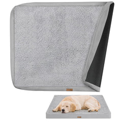 Tivray dog bed cover grey front view with hidden zipper for easy changes.
