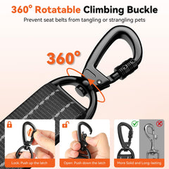Tivray dog seat belt 360 swivel keeps movement smooth without tangles.