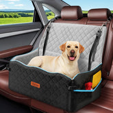 Tivray large dog car seat front view with roomy booster for comfortable travel.