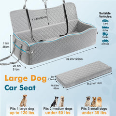 Tivray large dog car seat side-view illustrating stable installation on vehicles.