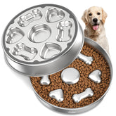 Tivray slow feeder bowl top view promotes paced eating for dogs