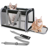 TIYOLAT cat carrier top ventilation for comfortable travel.