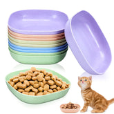 TKOnline 10-pack cat bowls in multiple colors for easy color-coded feeding.