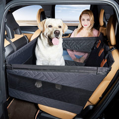 TKYZ large dog car seat back view—extended space for relaxed road trips.