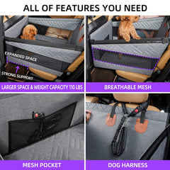 TKYZ travel bed for dogs adds cozy support in cars and SUVs.