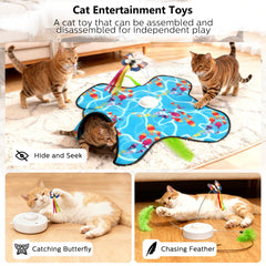 Tlaijiang usb-recharge cat toy charges quickly for extended interactive playtime