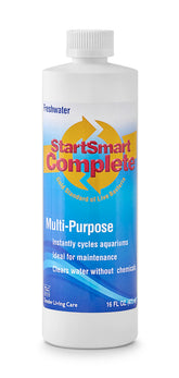 TLC Products StartSmart bottle pour showing quick nitrification benefits for new tanks