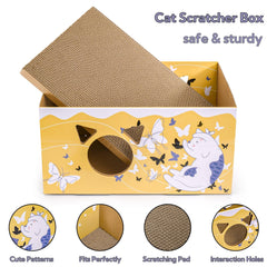 Tlence double-sided scratch pad closeup shows durable corrugated cardboard for long-lasting use.