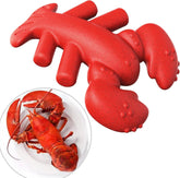 TLKNG Indestructible Lobster Dog Chew Toy front view for aggressive chewers, durable entertainment.