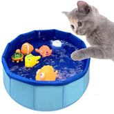 TMLDOT Cat Pool Toy Fish closeup showing soft fish shapes for engaging hunting play