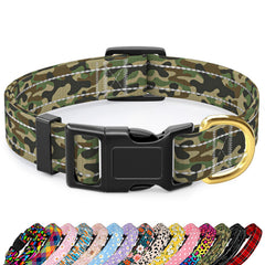 TMOODEL Reflective Dog Collar Green enhances night visibility for safer evening walks.