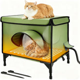 TNELTUEB heated cat house outdoor front view shows weatherproof shelter and warmth for outdoor cats