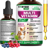 TOBYDIC multivitamin bottle for USA-made pet wellness.