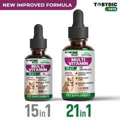 TOBYDIC cat and dog supplements in use during daily routine.