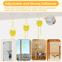 Tocirelo Cat Toy Door-Frame Attachment demonstrates adjustable setup for versatile play.