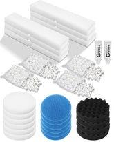 Tofcbye replacement media kit with media bags for Fluval FX2-FX4 enables triple filtration
