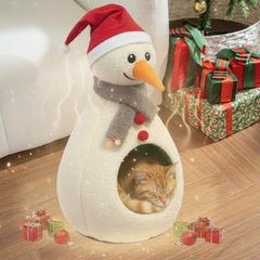 TOGETHERTOYO Christmas cat bed with warm cushions for restful naps