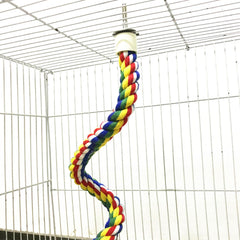 TogyGooty cotton rope close up shows chew resistant, bird friendly material.