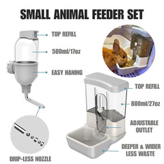 TOKAYIFE automatic pet feeder hanging system enables versatile placement in cages.