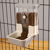 TOKAYIFE hanging dispenser with secure cage attachment for mess-free feeding