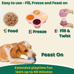 Tokwidget-diy-treat-dispenser tray enables homemade treats during play.