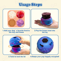 Tokwidget Large-Dog Interactive Toy showcases engaging, mentally stimulating play during long chew sessions.